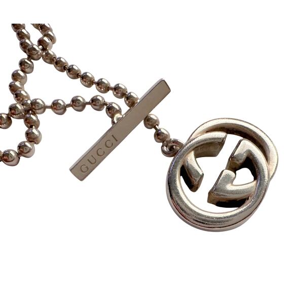 GUCCI GG Toggle Ball Chain Necklace with Box & Dust Bag - Picture 1 of 13